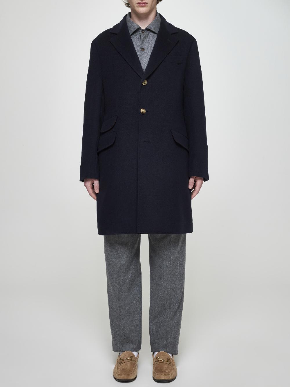 BRUNELLO CUCINELLI Cappotto monopetto in cashmere Vendita Economica