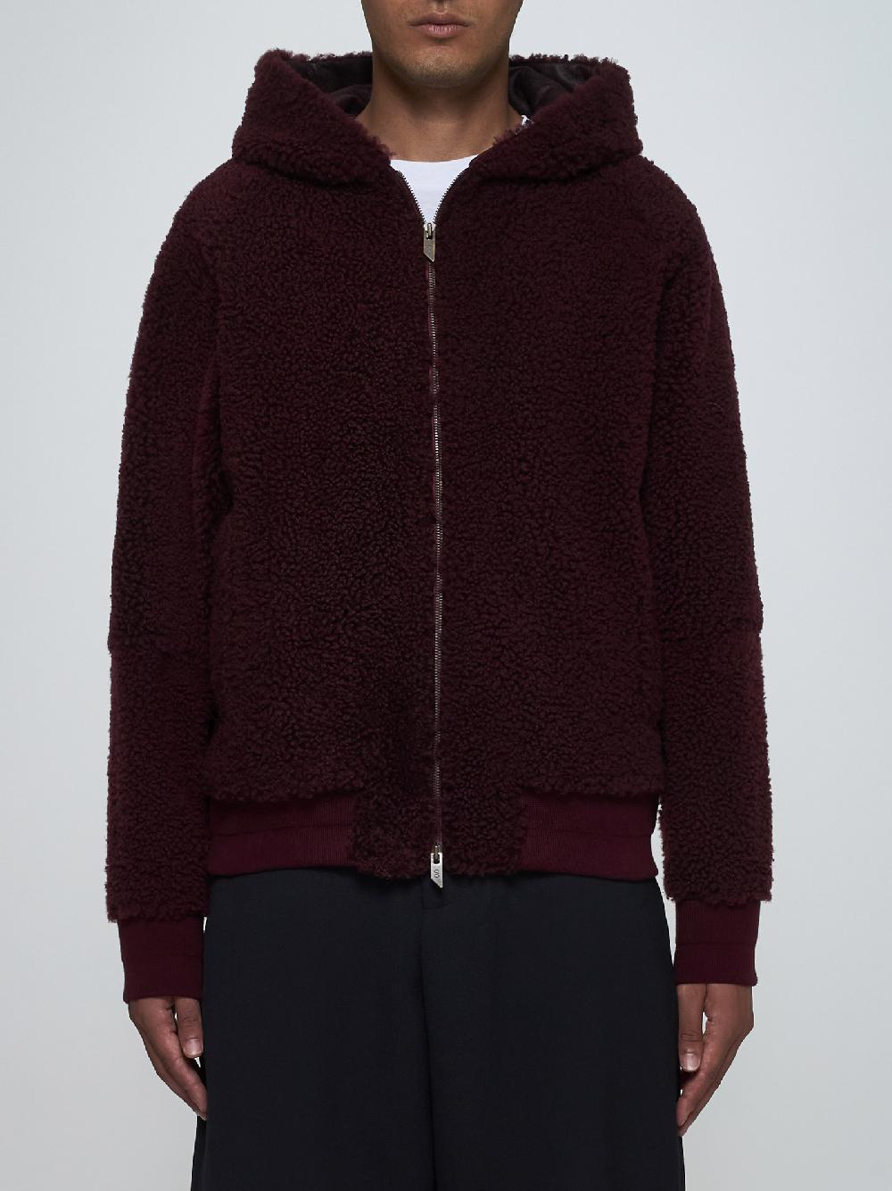 SALVATORE SANTORO Giacca reversibile in shearling e pelle Vendite Flash