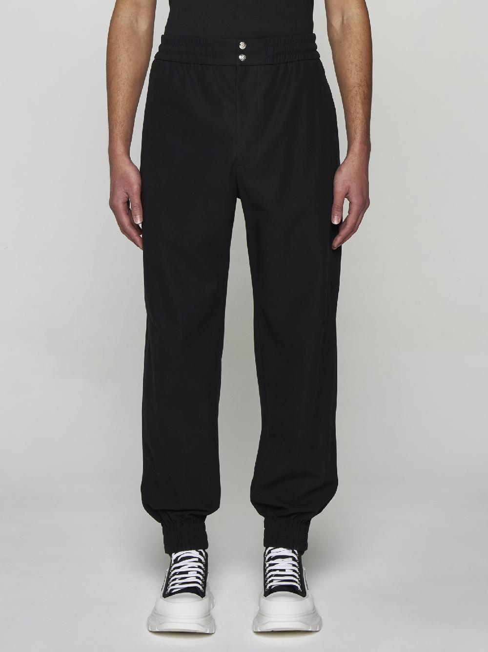 ALEXANDER MCQUEEN Pantaloni in cotone con zip In Saldo