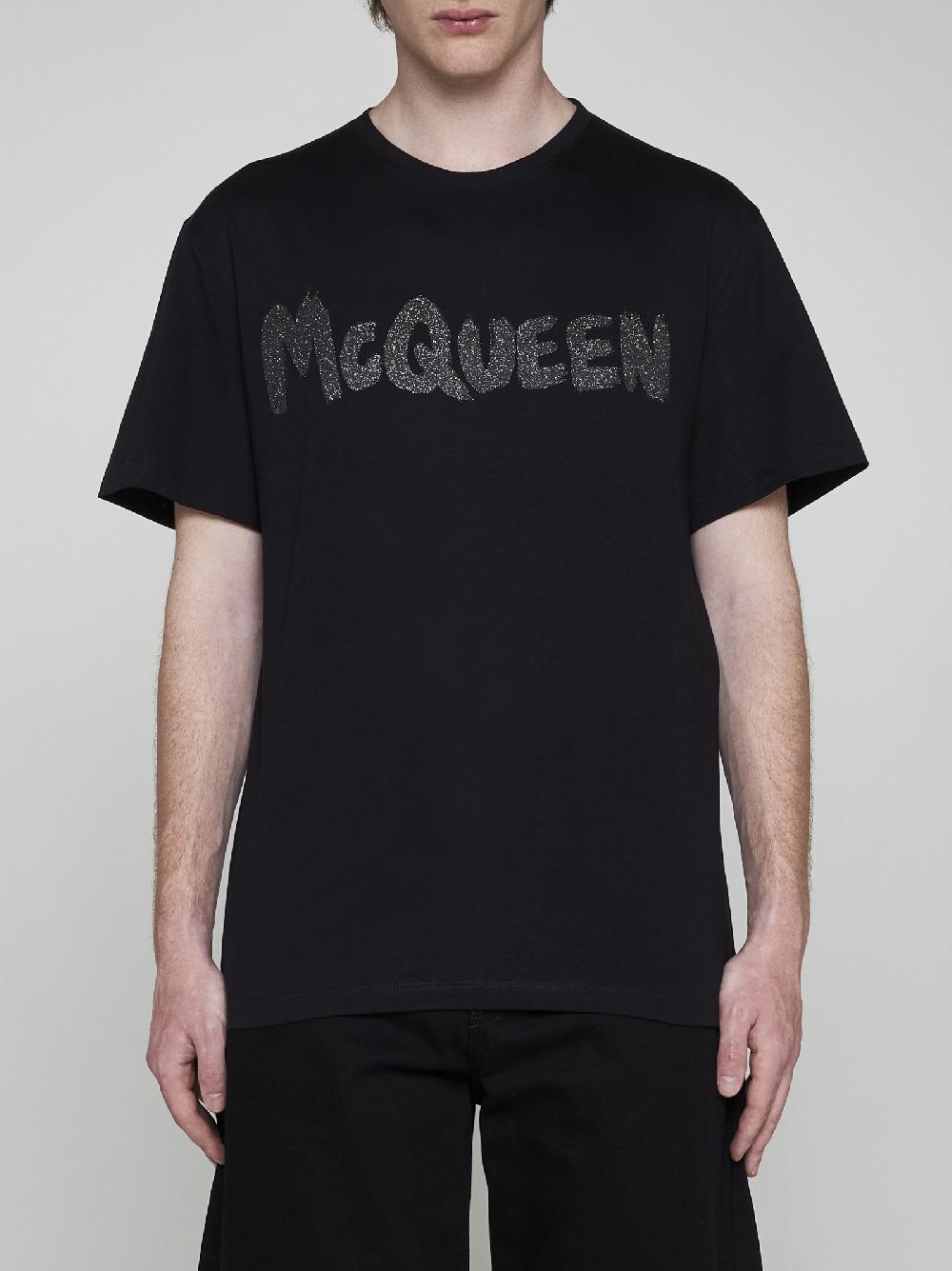 ALEXANDER MCQUEEN T-shirt in cotone con logo Qualità