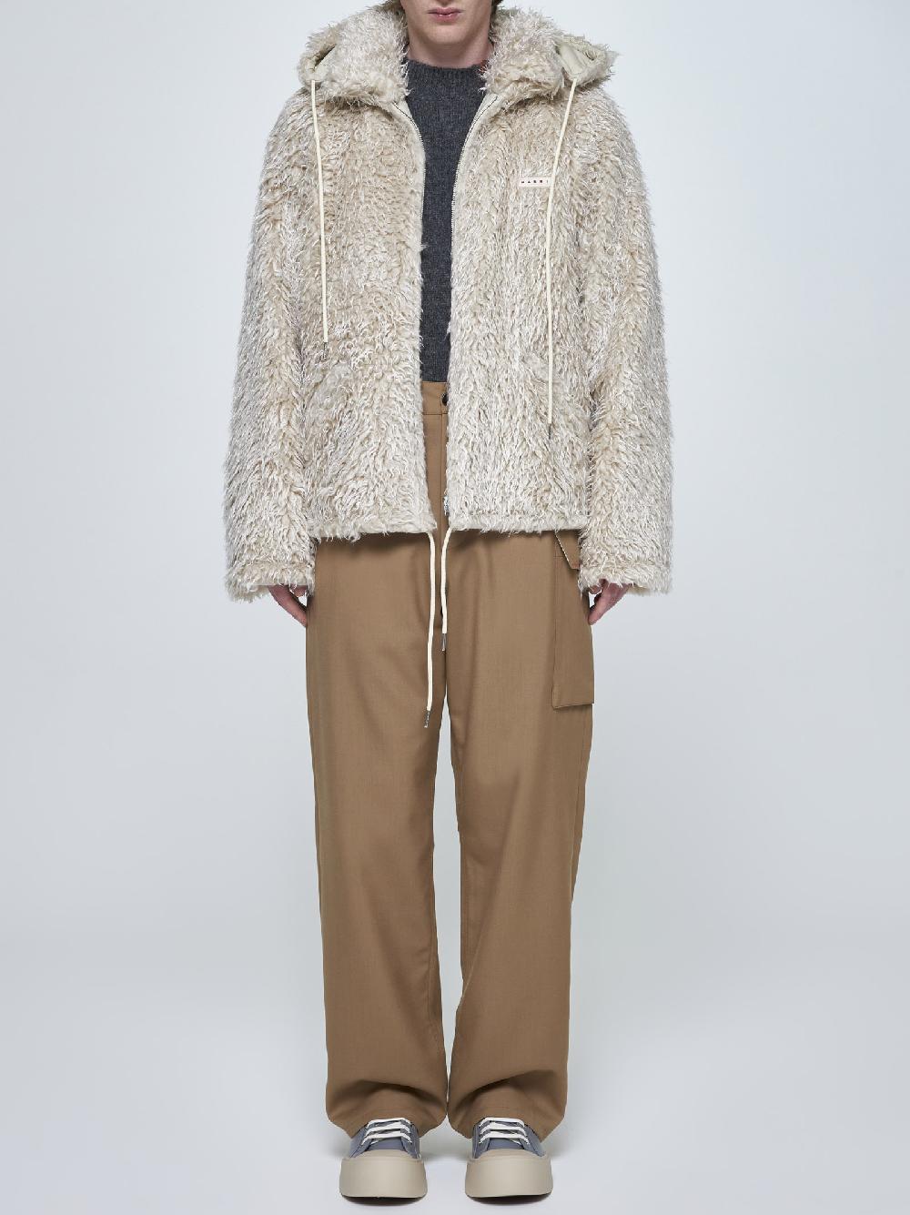 MARNI Giacca teddy in faux fur Vendita