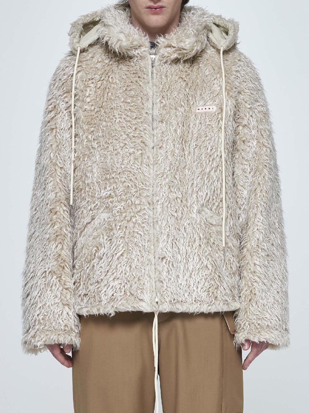 MARNI Giacca teddy in faux fur Vendita