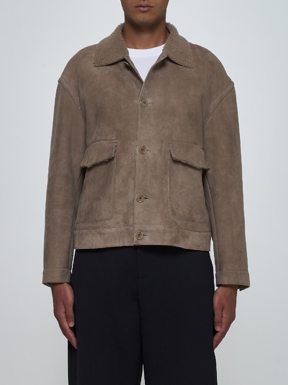 SALVATORE SANTORO Giacca in suede e shearling Spedizione Gratuita