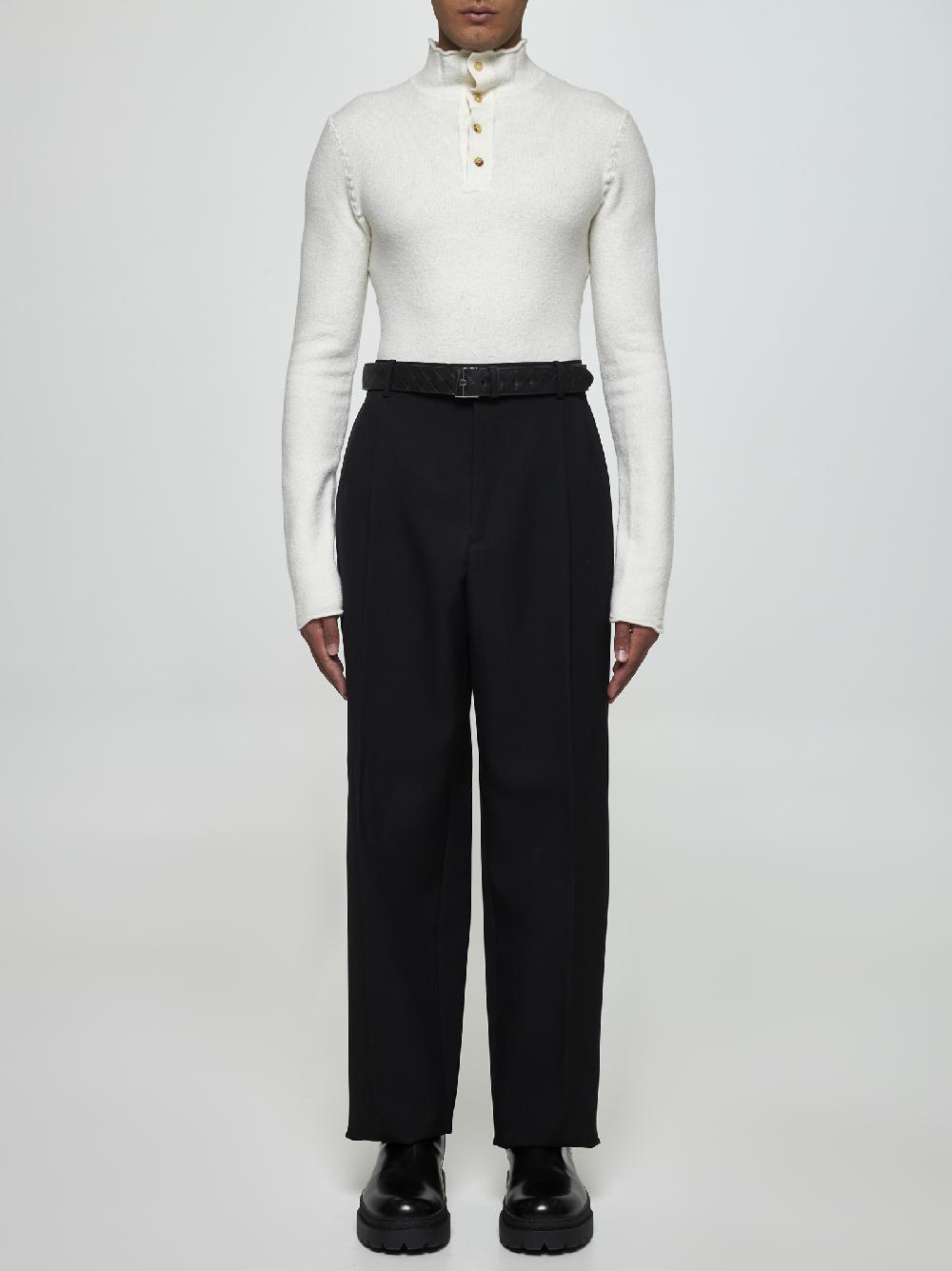 BOTTEGA VENETA Pantaloni in twill di lana Qualità Garantita