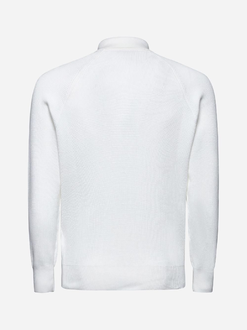 BRUNELLO CUCINELLI Polo in maglia di cotone bianco Acquista Ora