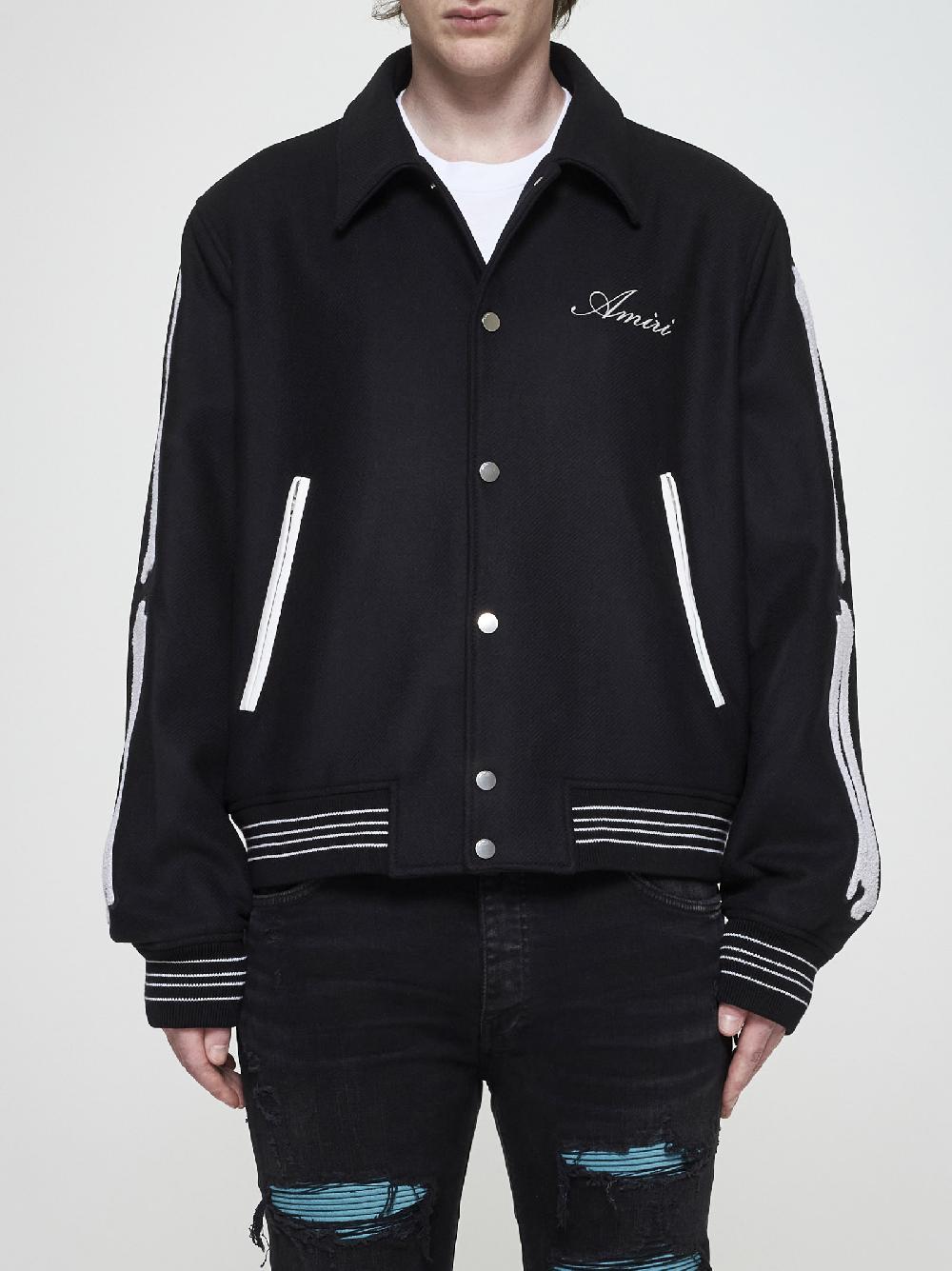 AMIRI Bomber Bones misto lana Novità