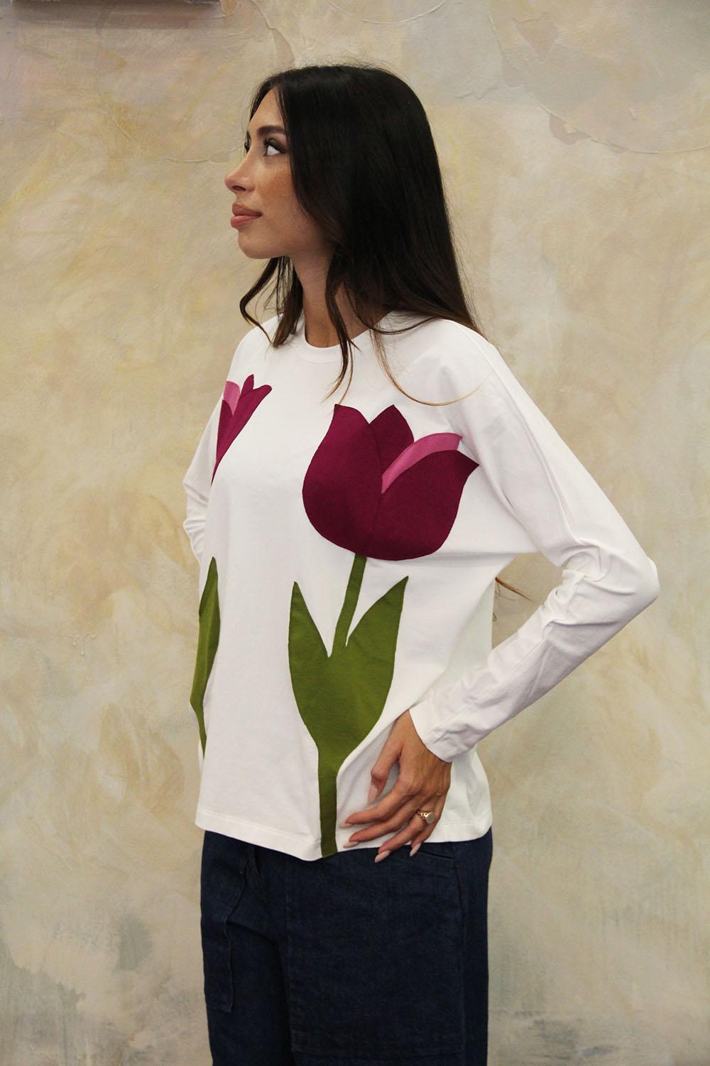 ROSÈ A POIS Abba T-shirt Bianco Hotsell