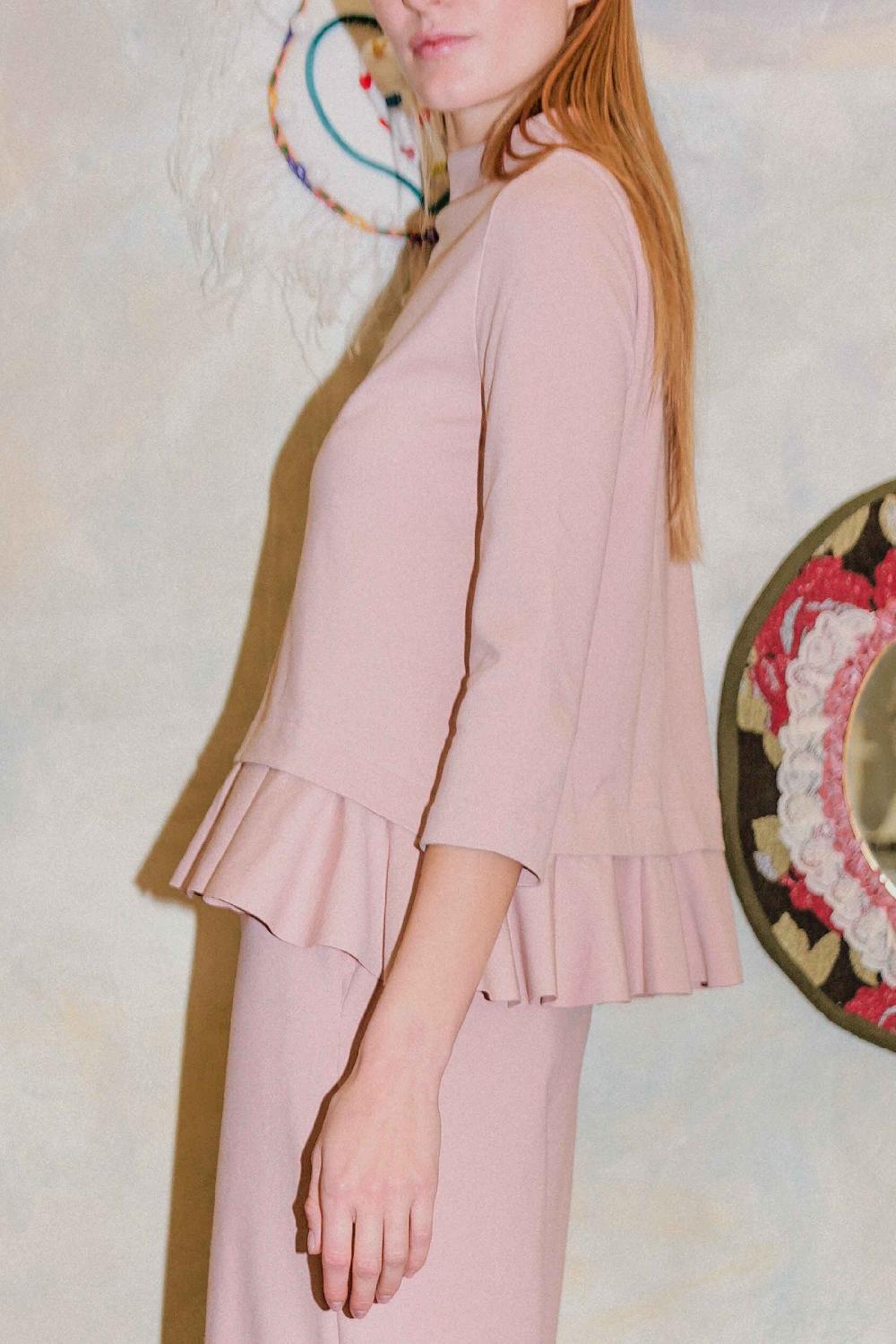 ROSÈ A POIS GRIFFIN Blusa cipria Qualità