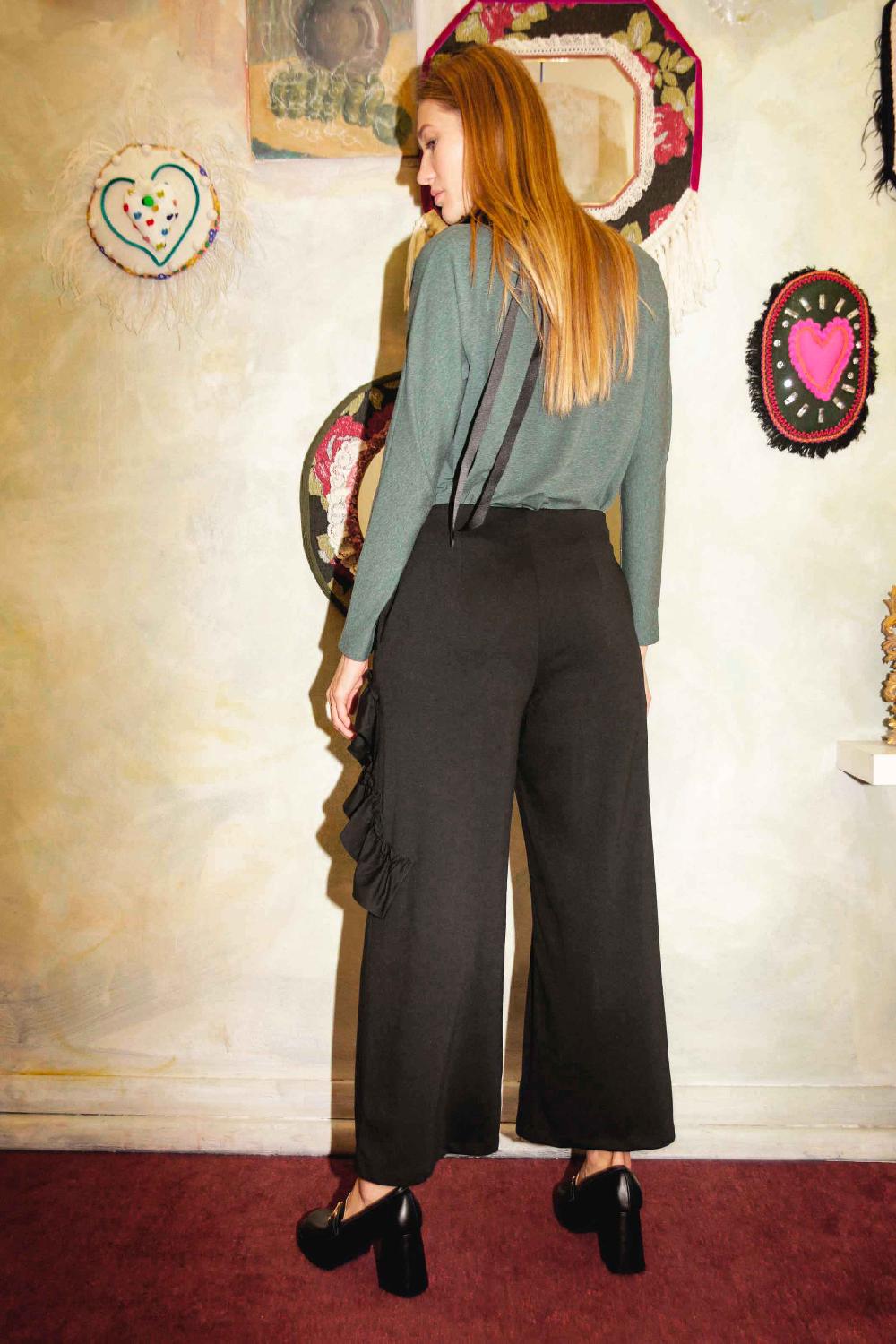ROSÈ A POIS ZENITSU Pantalone con rouches Grande vendita