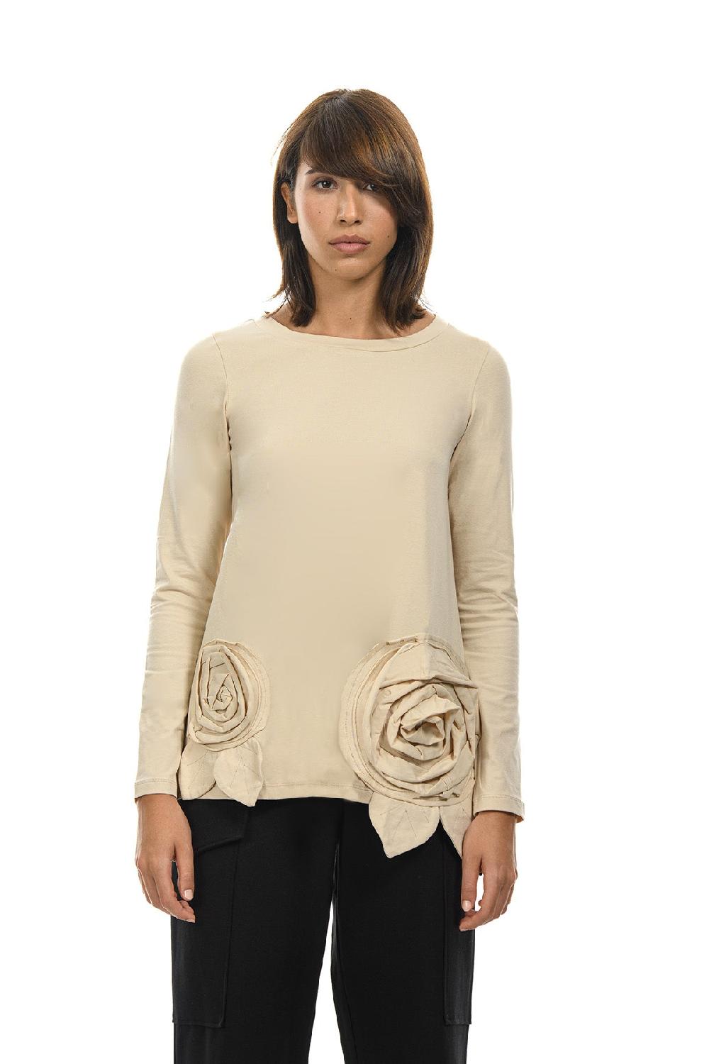 ROSÈ A POIS Pimpinella Grey T-shirt Qualità