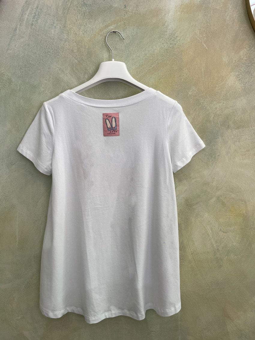 ROSÈ A POIS Dama T-shirt Offerta