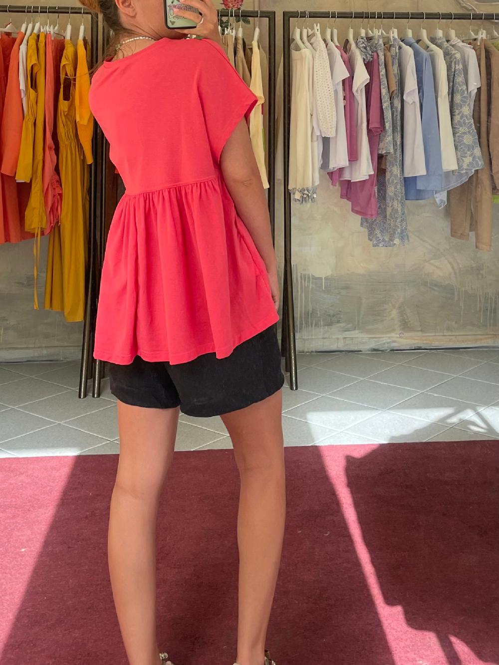ROSÈ A POIS Fogliolina T-shirt Saldi Di Fabbrica