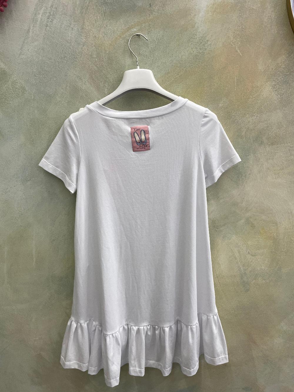 ROSÈ A POIS Collina T-shirt Nuovo