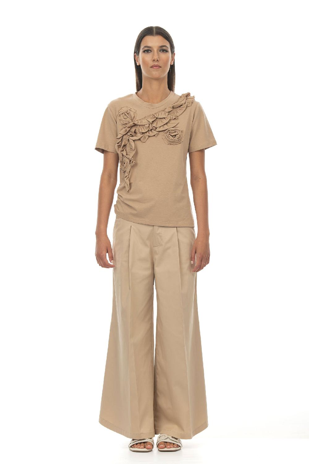 ROSÈ A POIS Jasmine T-shirt sabbia In Vendita