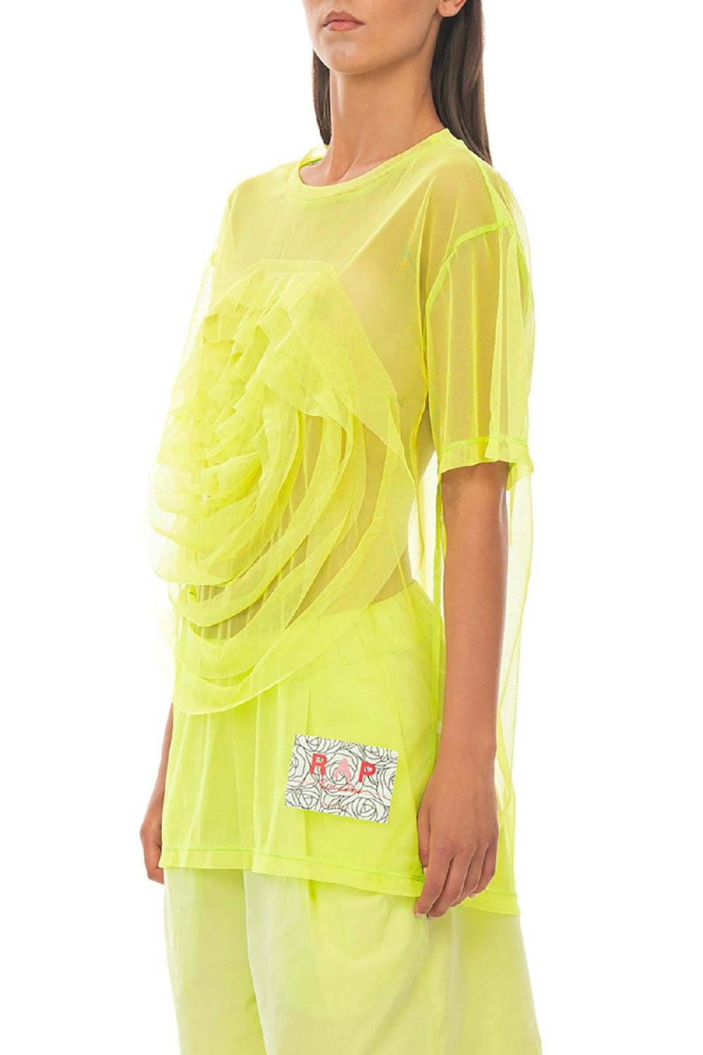 ROSÈ A POIS Peggy T-shirt Lime Prezzo Ridotto