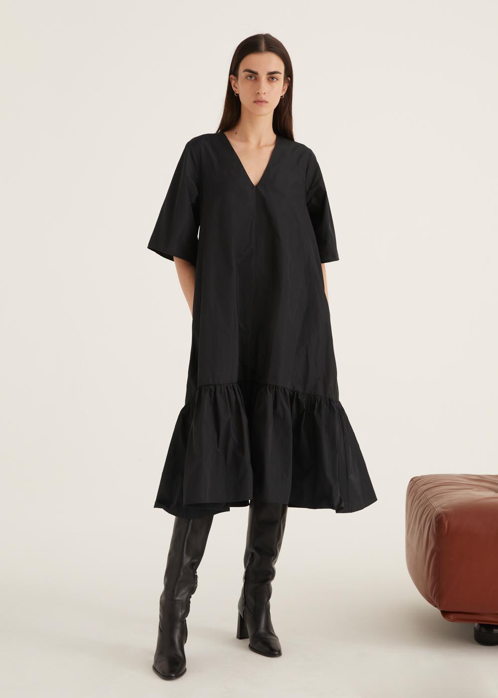 Rosso35 abito svasato con balza arricciata Shopping Online