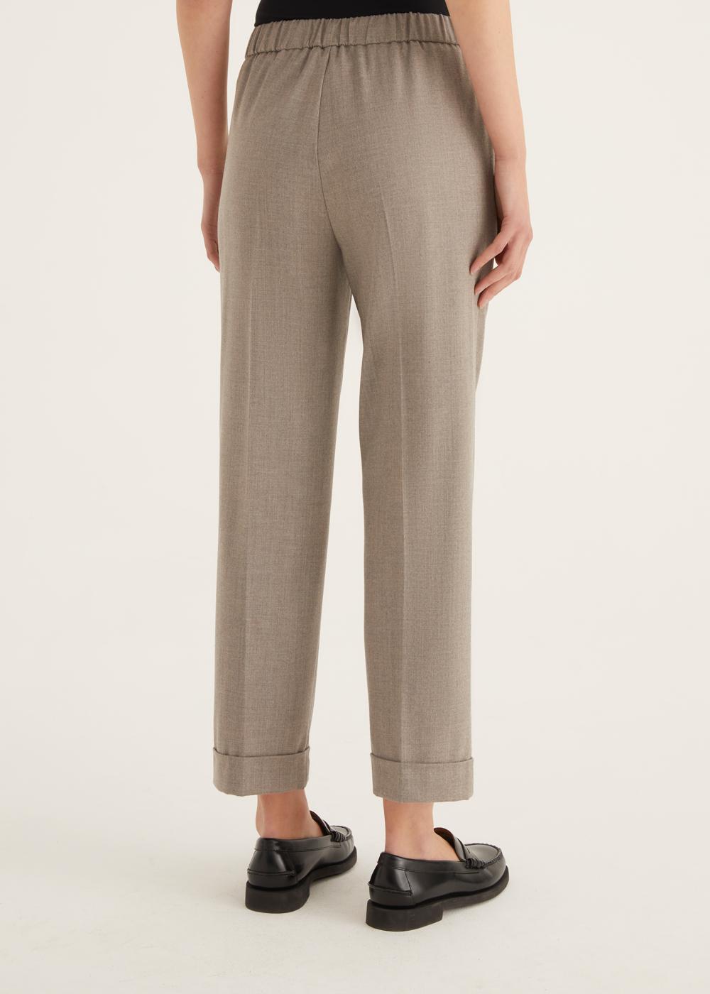 Rosso35 Pantalone con risvolto ed elastico in vita Negozio