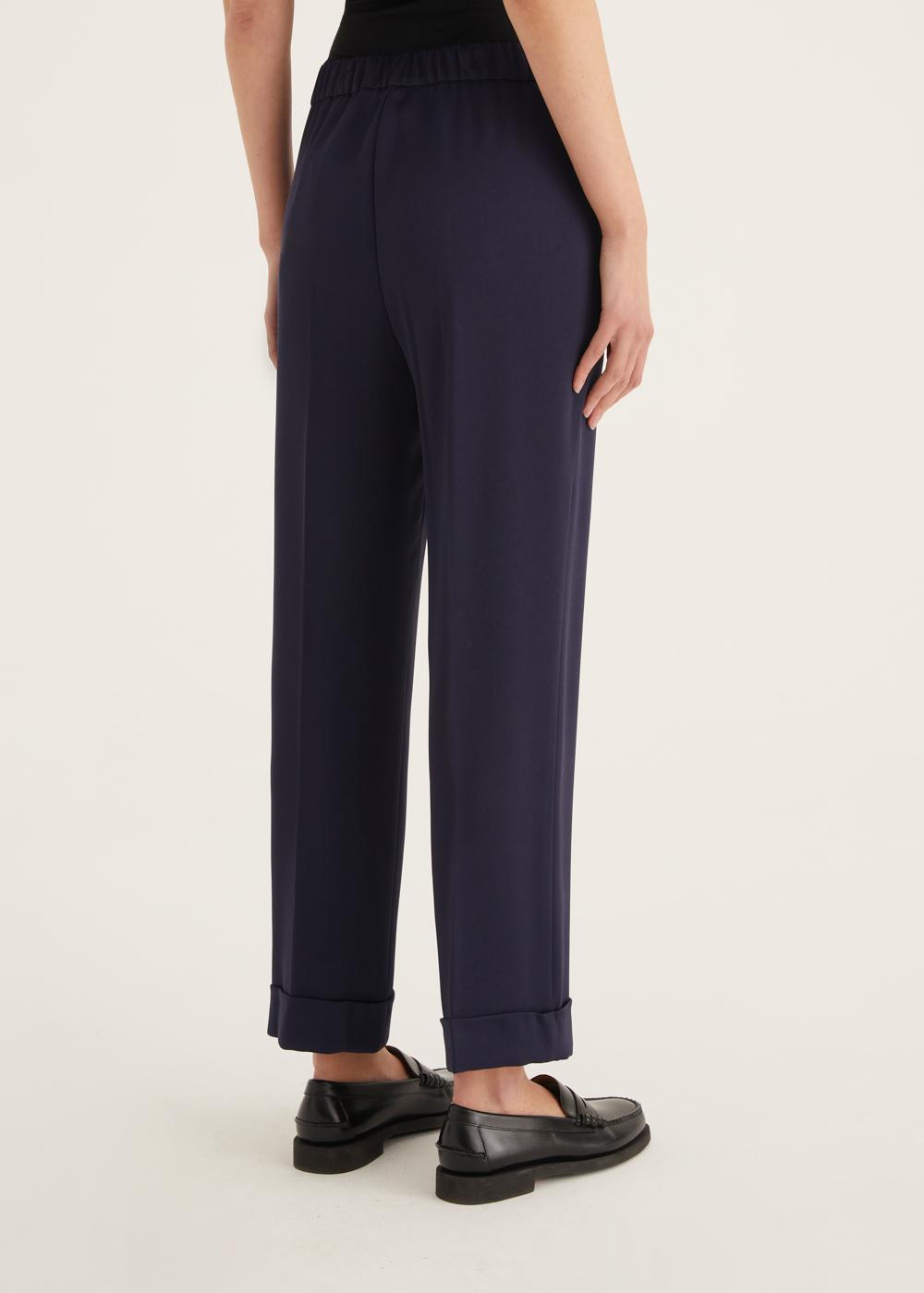 Rosso35 Pantalone con risvolto ed elastico in vita In Saldo
