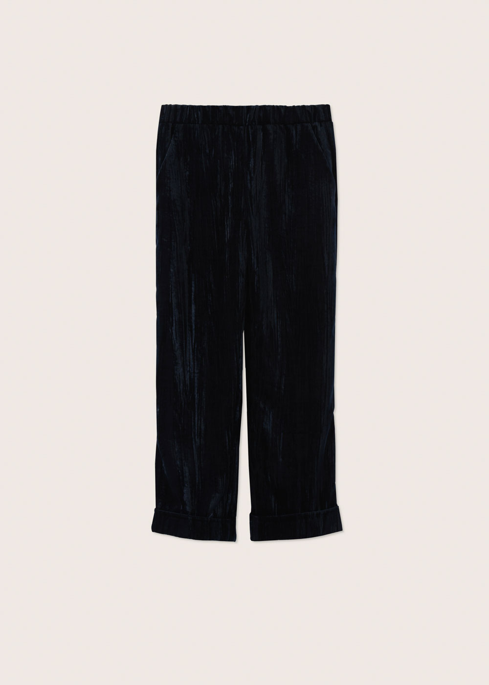Rosso35 Pantalone con risvolto ed elastico in vita Nuova
