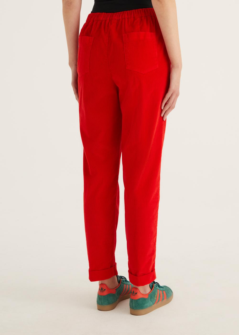 Rosso35 Pantalone dritto con elastico dietro in vita Italia