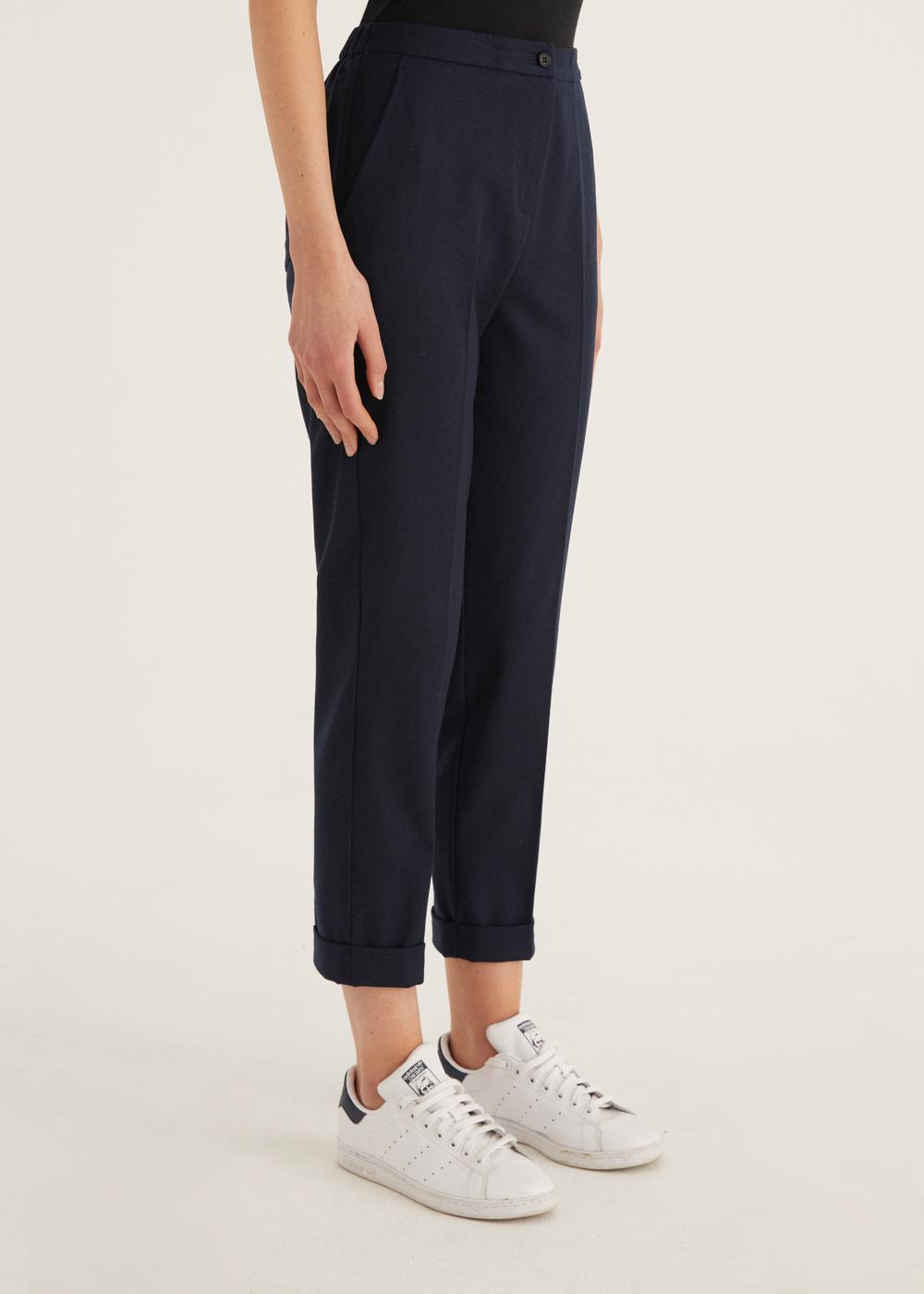 Rosso35 Pantalone dritto con elastico dietro in vita Nuovo