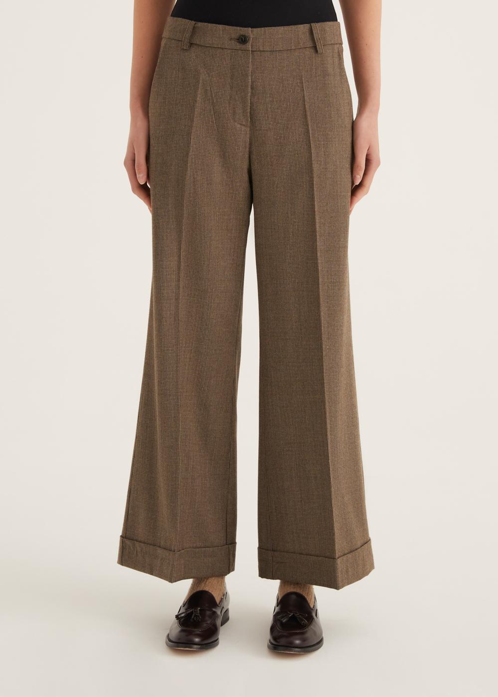 Rosso35 Pantalone svasato con risvolto Qualità Garantita