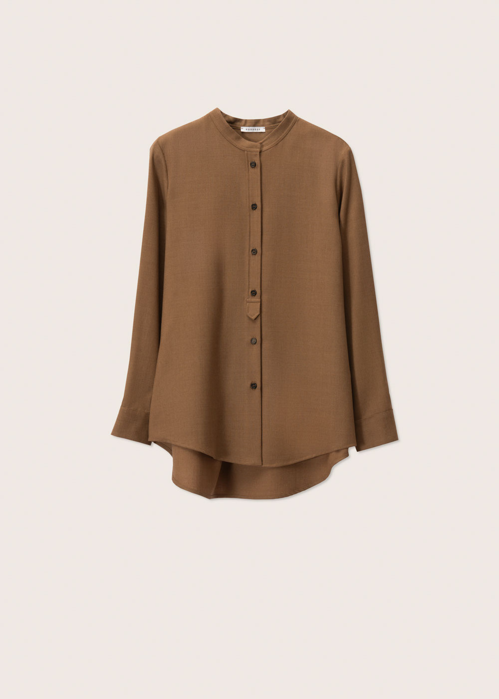 Rosso35 Camicia con collo alla coreana Prezzo Ridotto