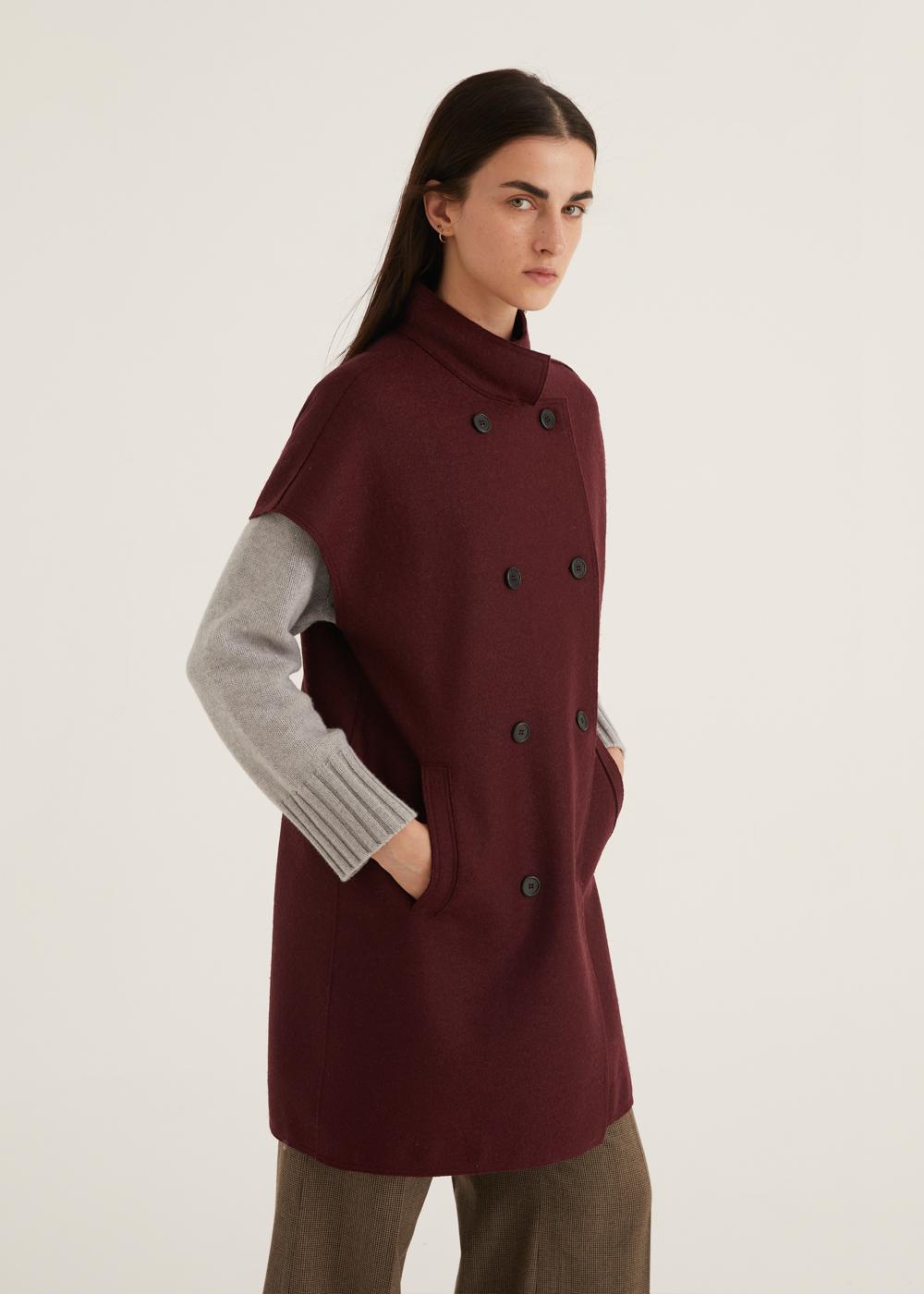 Rosso35 Cappotto doppiopetto senza maniche taglio vivo Soddisfazione Garantita