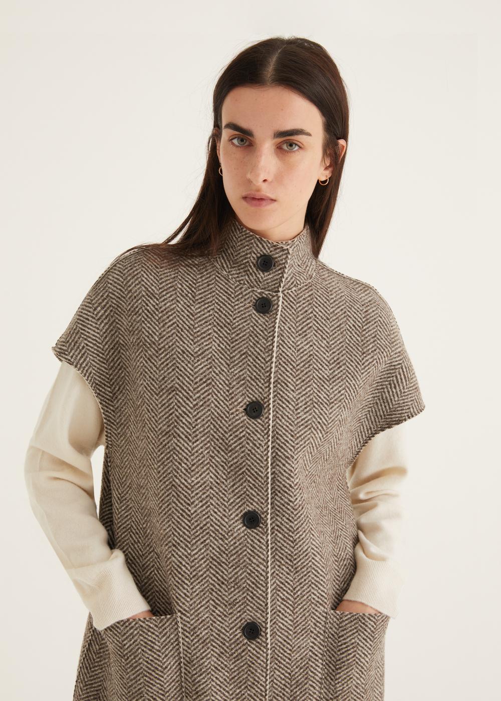Rosso35 Cappotto senza maniche taglio vivo Shopping Online