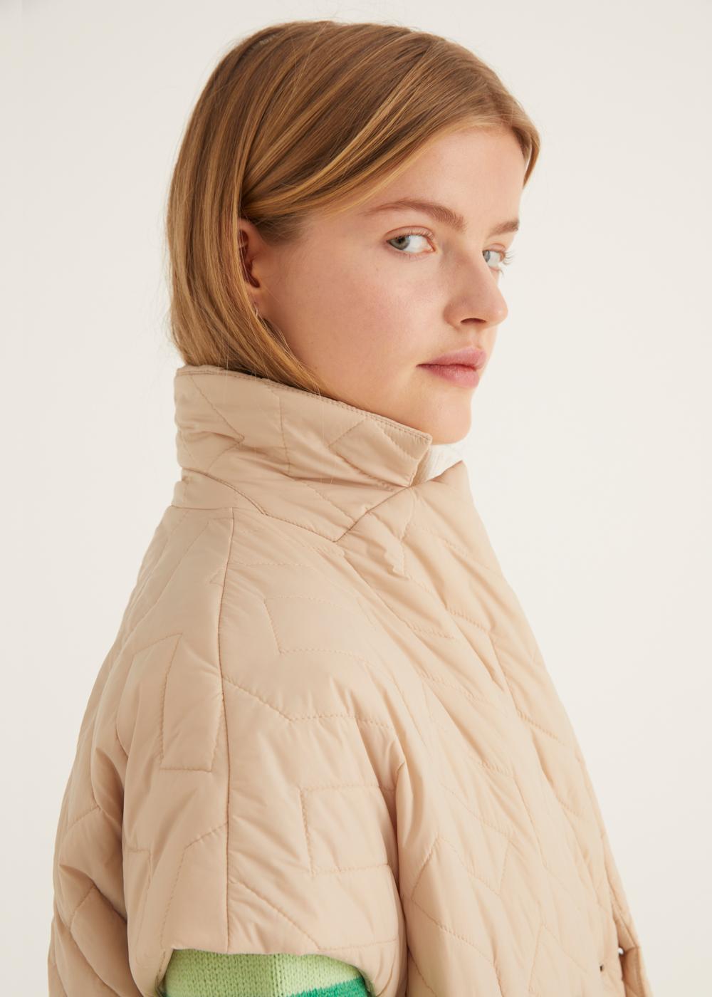 Rosso35 Gilet lungo doppiopetto trapuntato Vendita Calda