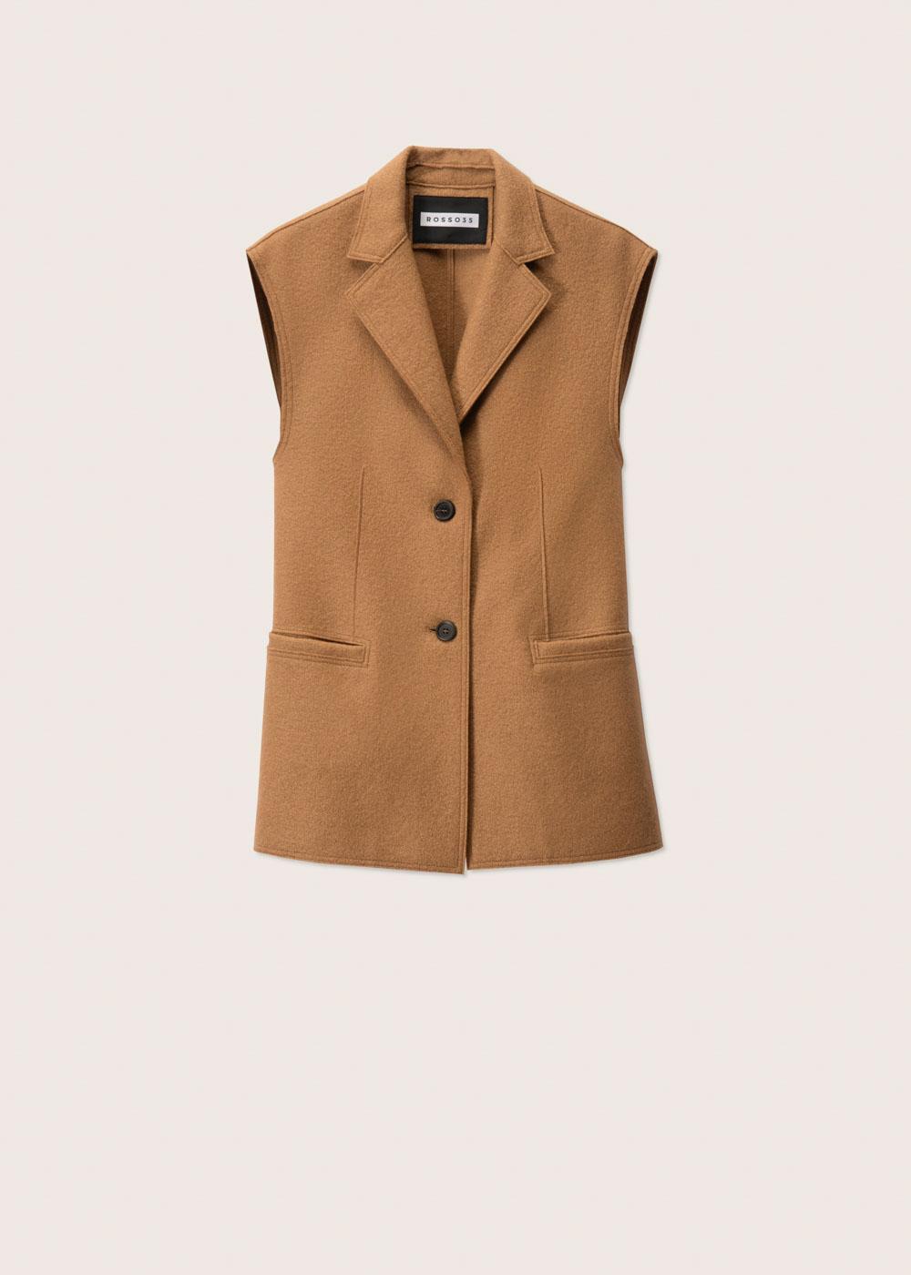 Rosso35 Gilet lungo taglio vivo Vendita Economica