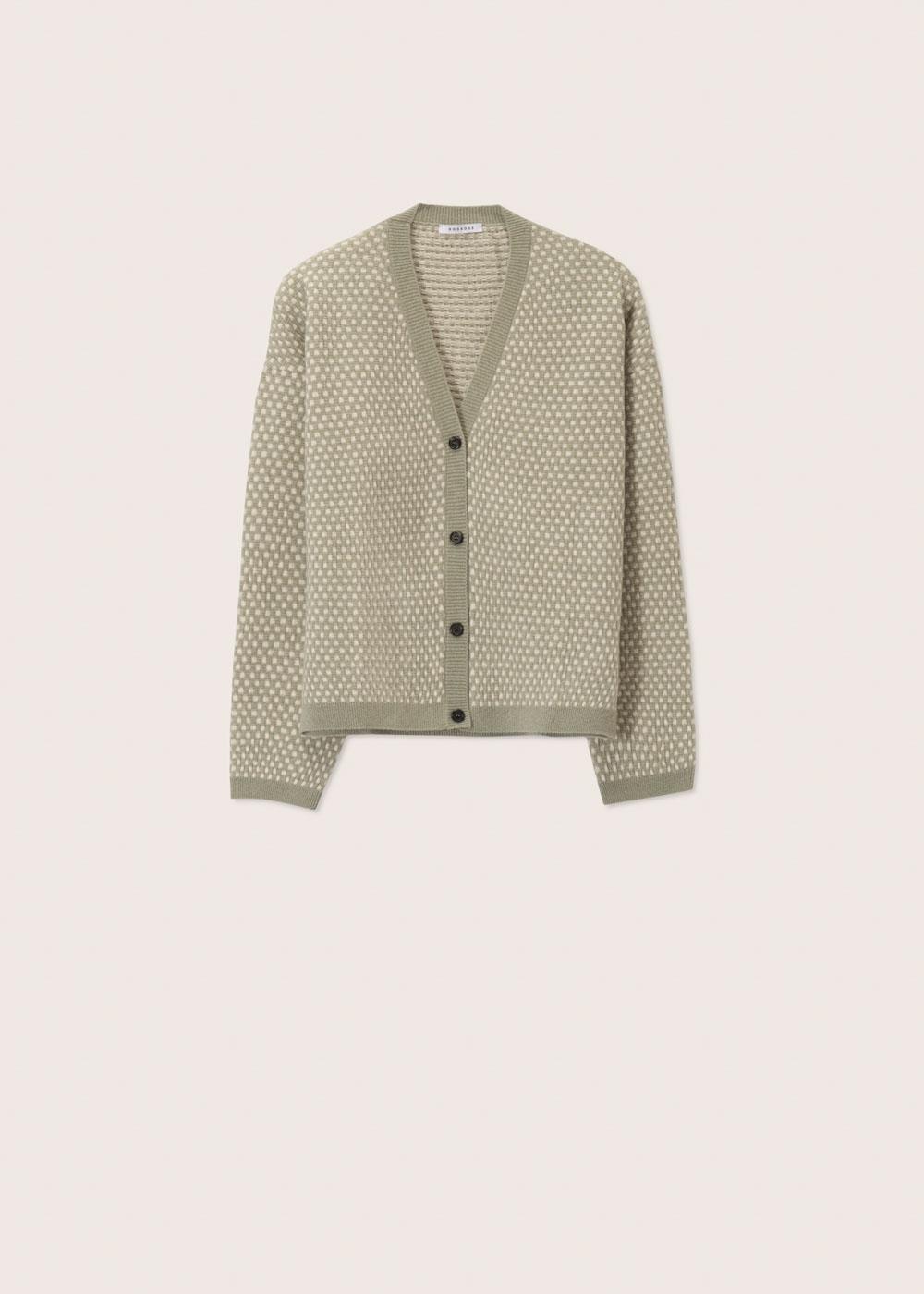 Rosso35 Cardigan micro motivo jacquard 2025