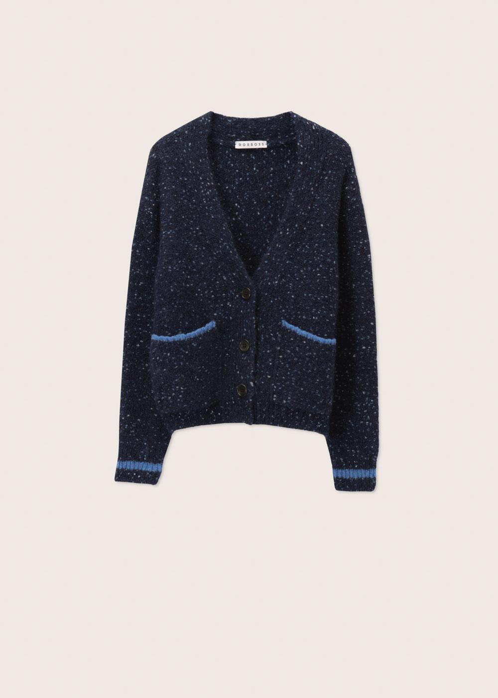 Rosso35 Cardigan oversize con contrasti Nuovo