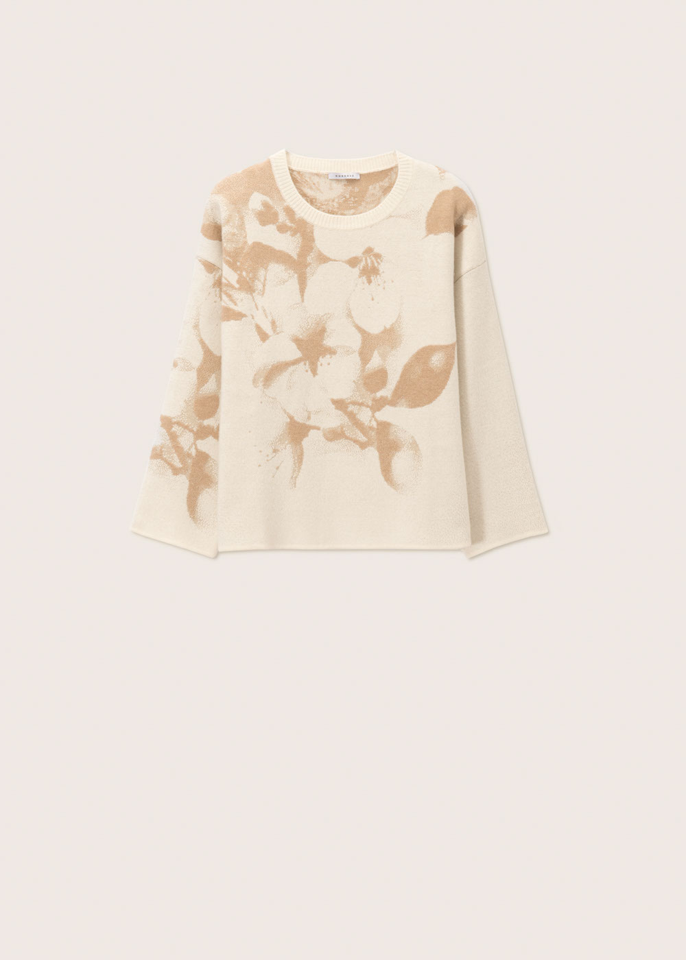 Rosso35 Felpa girocollo con stampa fiore jacquard Qualità