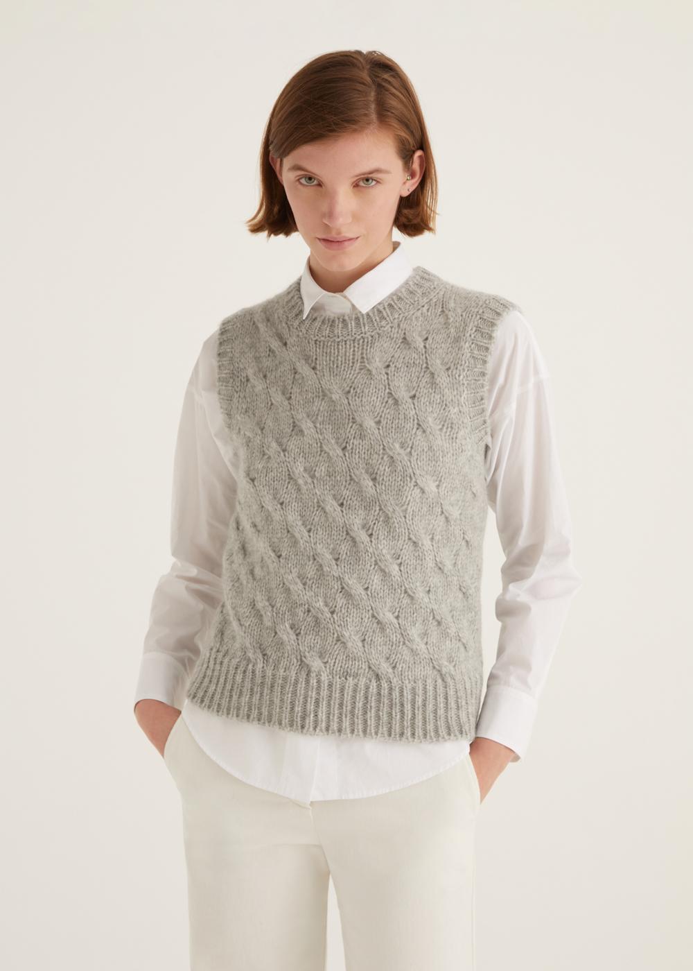Rosso35 Gilet girocollo treccia Promozione