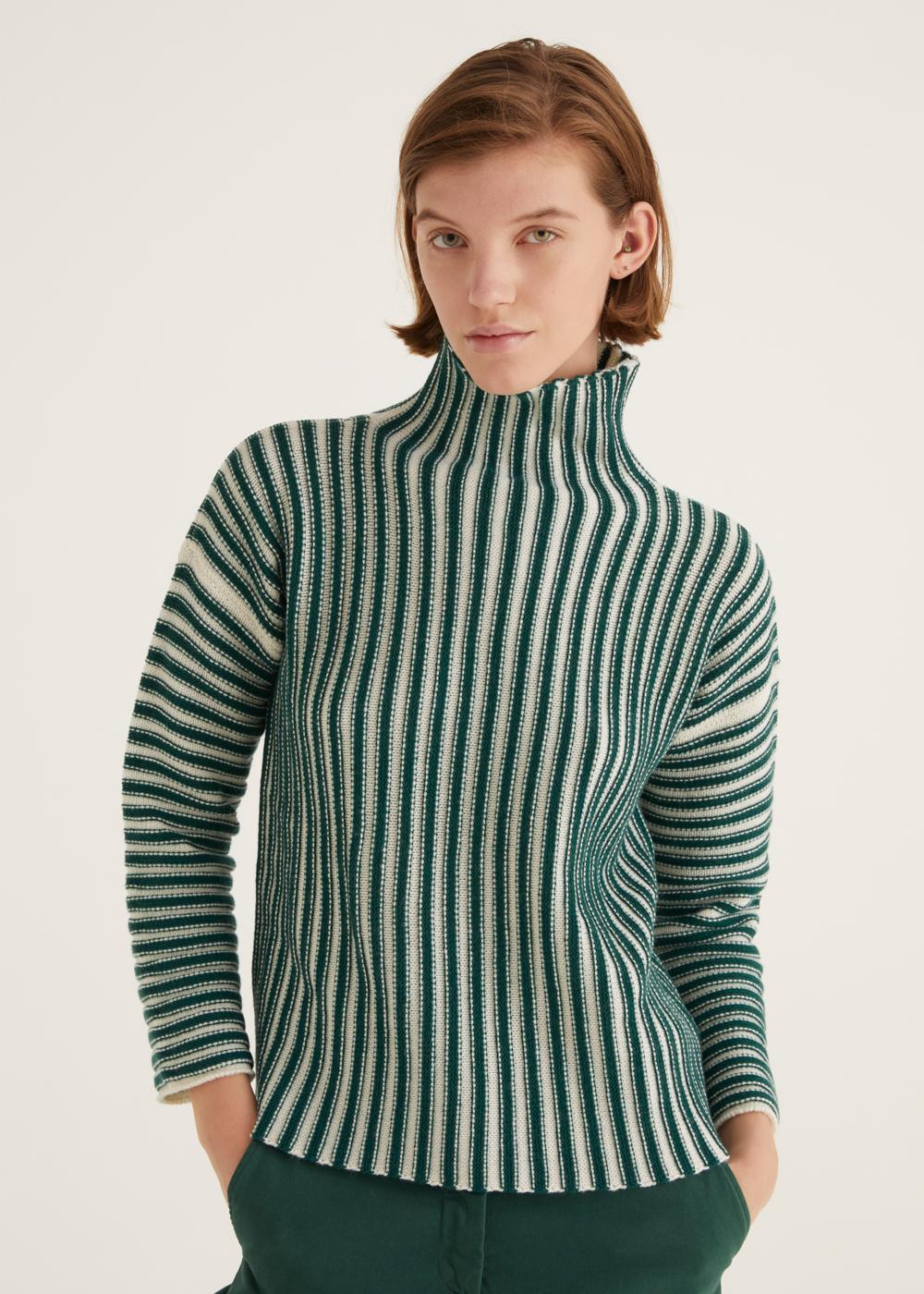 Rosso35 Maglia a righe collo alto Spedizione Gratuita