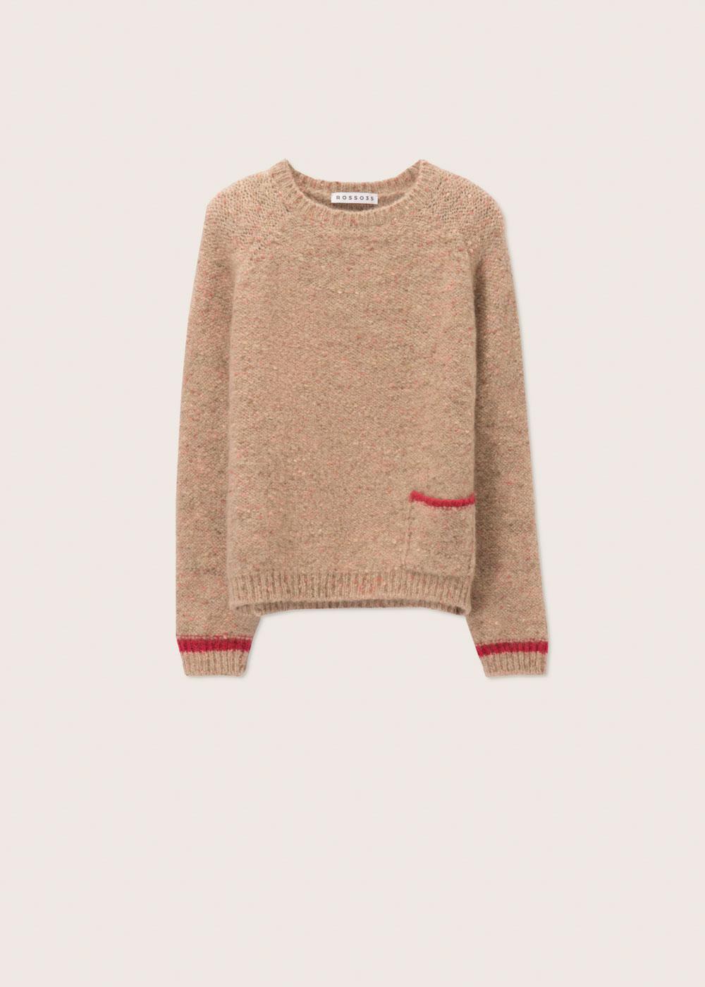 Rosso35 Maglia girocollo oversize con contrasti Economico