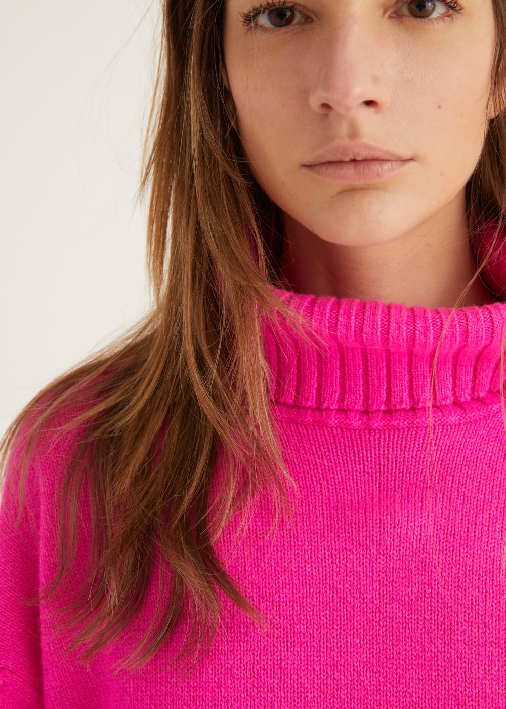 Rosso35 Maglia oversize collo alto Vendita Calda