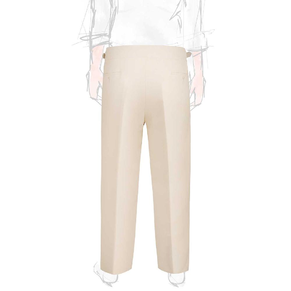 ﻿Rubinacci Vintage archive pantalone Manny in lana e cotone bianco In Vendita
