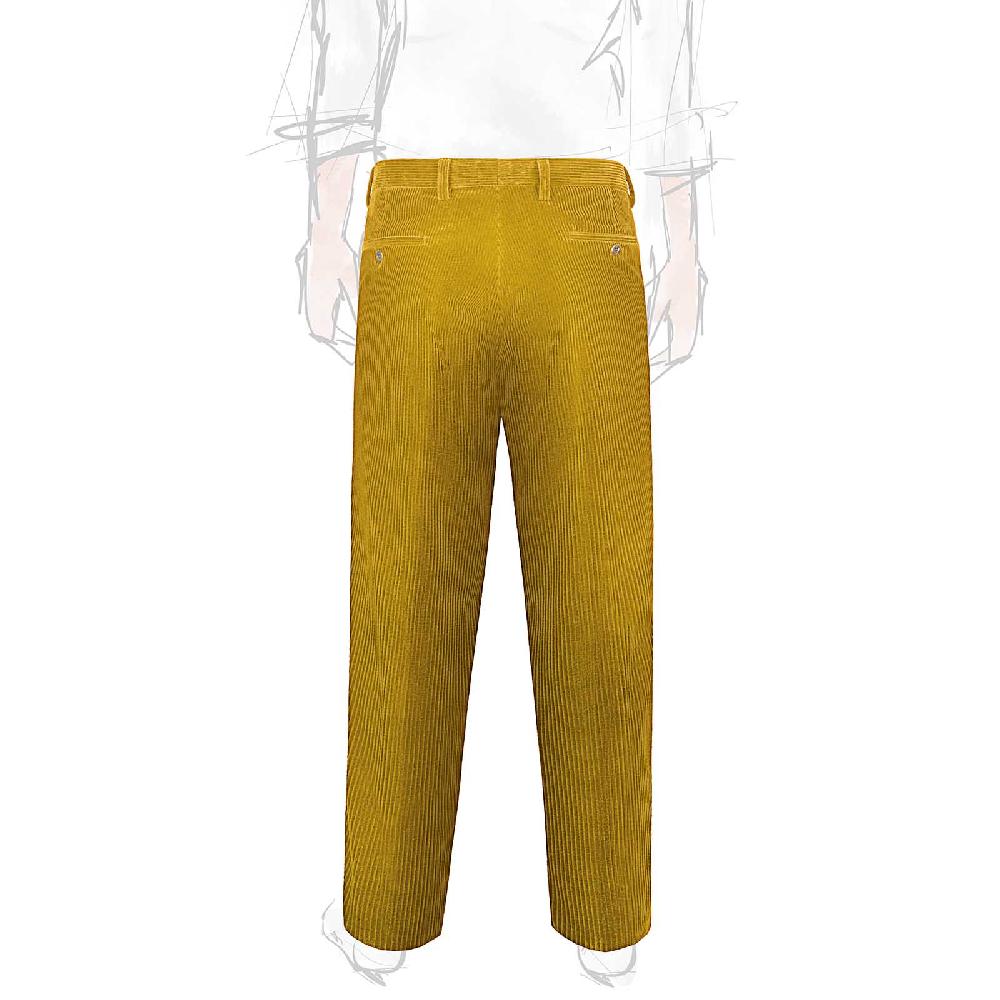 Rubinacci Vintage archive pantalone velluto a coste con pinces ocra Saldi