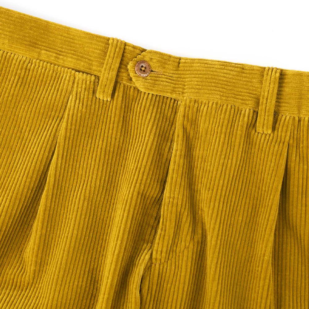 Rubinacci Vintage archive pantalone velluto a coste con pinces ocra Saldi
