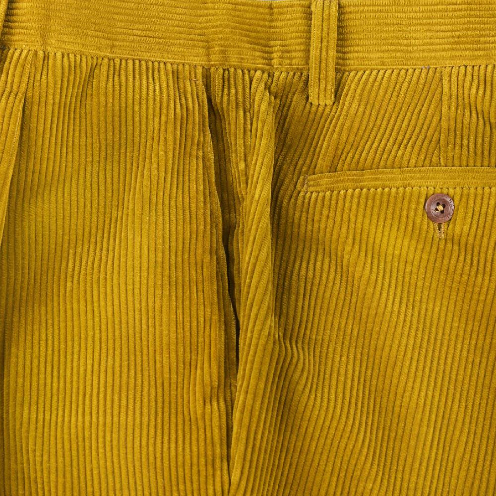 Rubinacci Vintage archive pantalone velluto a coste con pinces ocra Saldi