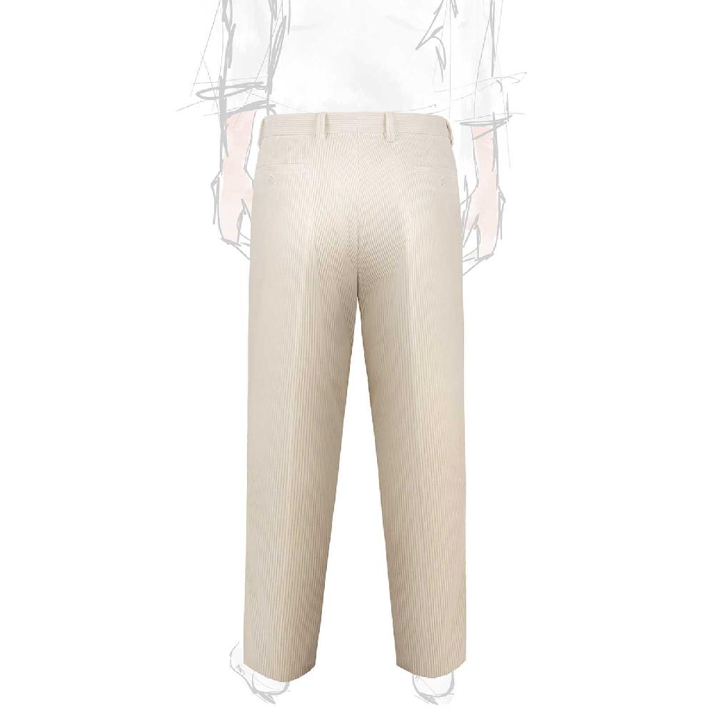 Rubinacci Vintage archive pantalone velluto a coste con pinces latte Offerte