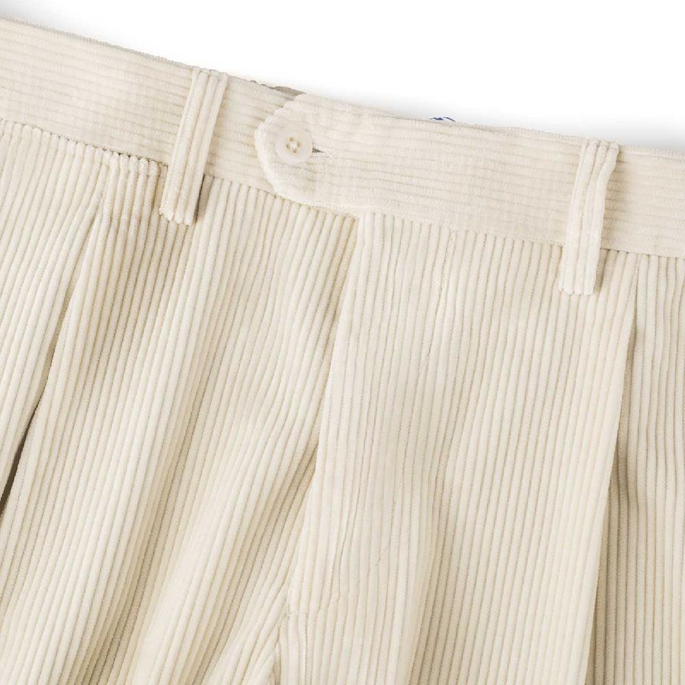 Rubinacci Vintage archive pantalone velluto a coste con pinces latte Offerte