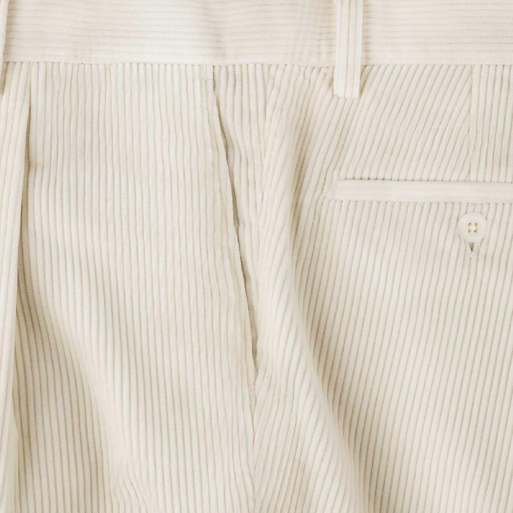 Rubinacci Vintage archive pantalone velluto a coste con pinces latte Offerte