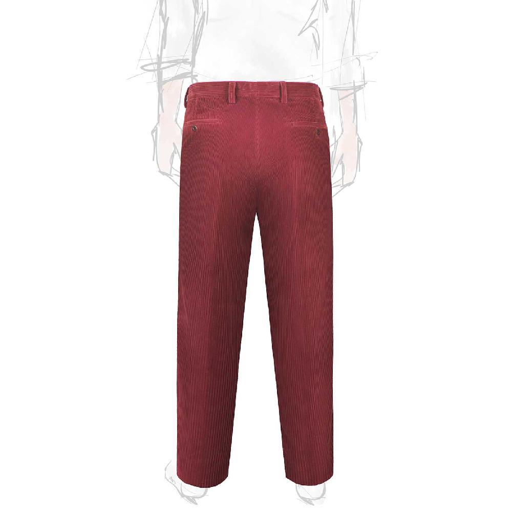 Rubinacci Vintage archive pantalone velluto a coste con pinces ciliegia Hotsell