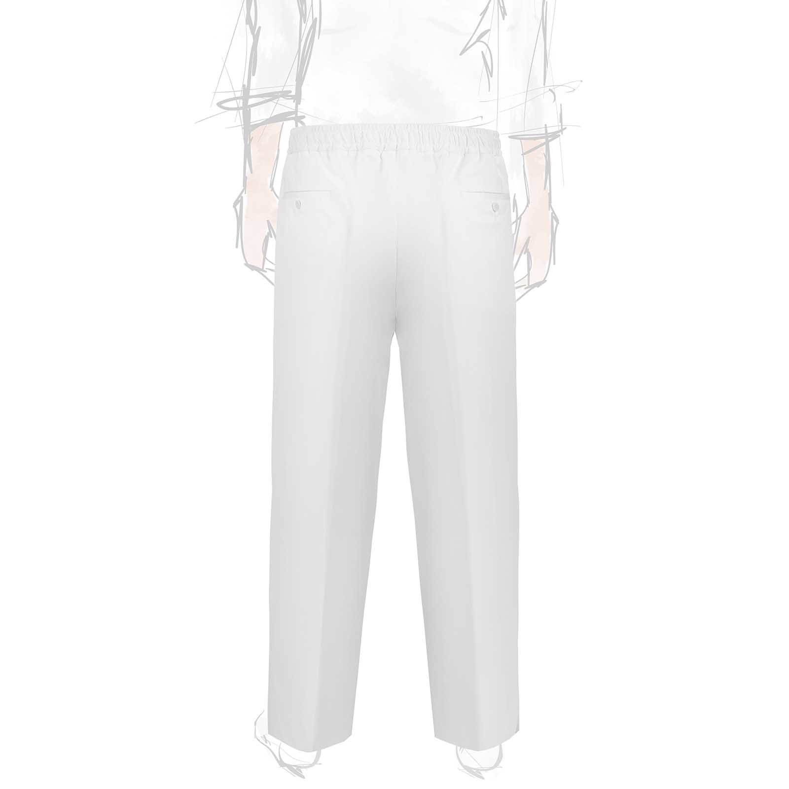 Rubinacci Vintage archive pantalone leisure in cotone bianco Vendita Economica