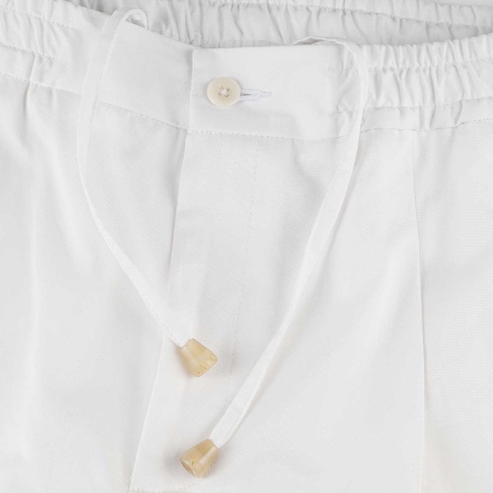 Rubinacci Vintage archive pantalone leisure in cotone bianco Vendita Economica