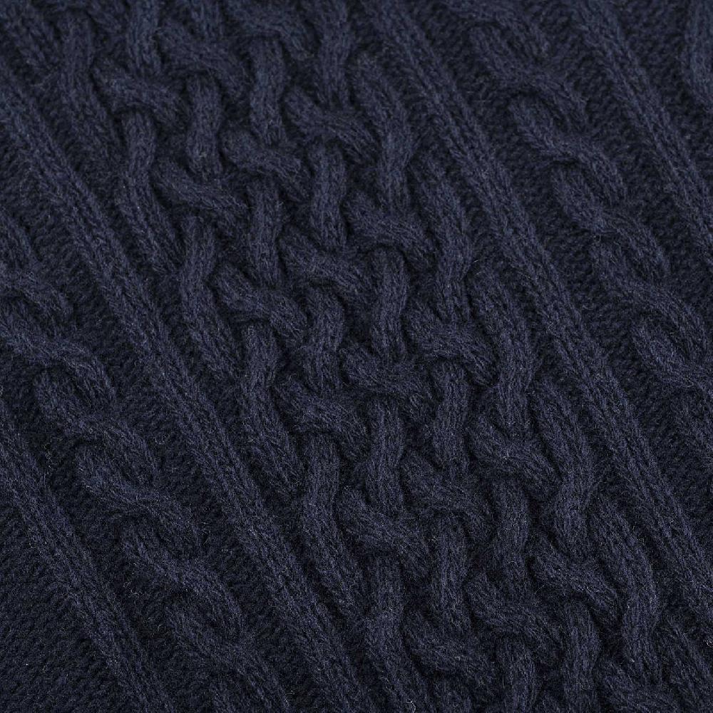 Rubinacci Vintage archive girocollo con trecce in lana blu Italy