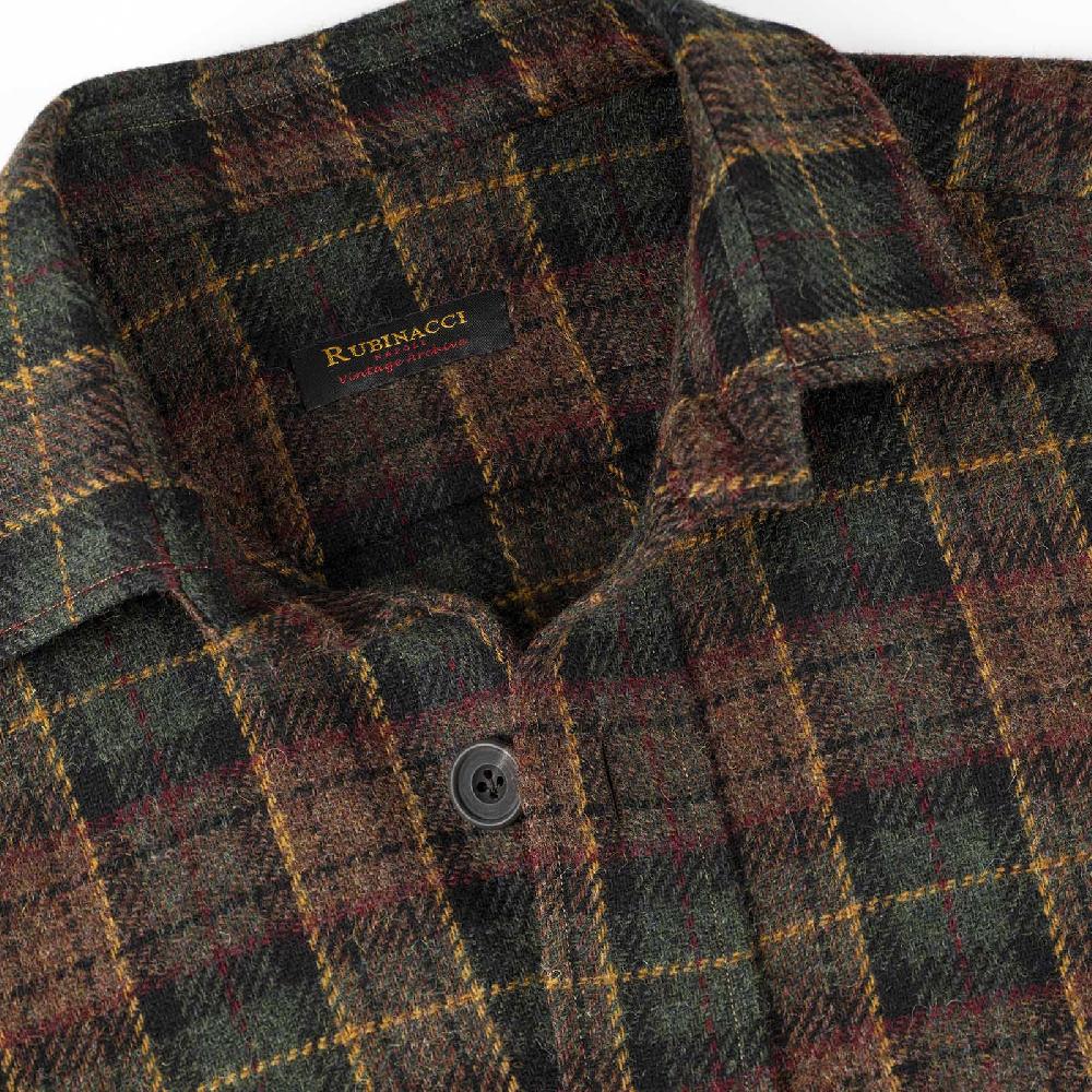 Rubinacci Vintage archive overshirt in lana tartan Italia